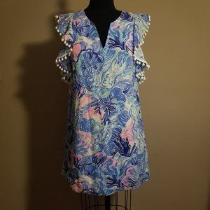 Lilly Pulitzer Linen Pom Pom Dress